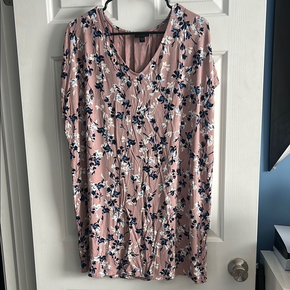J. Jill Wearever Collection Pleated Floral Tunic Size L Tall